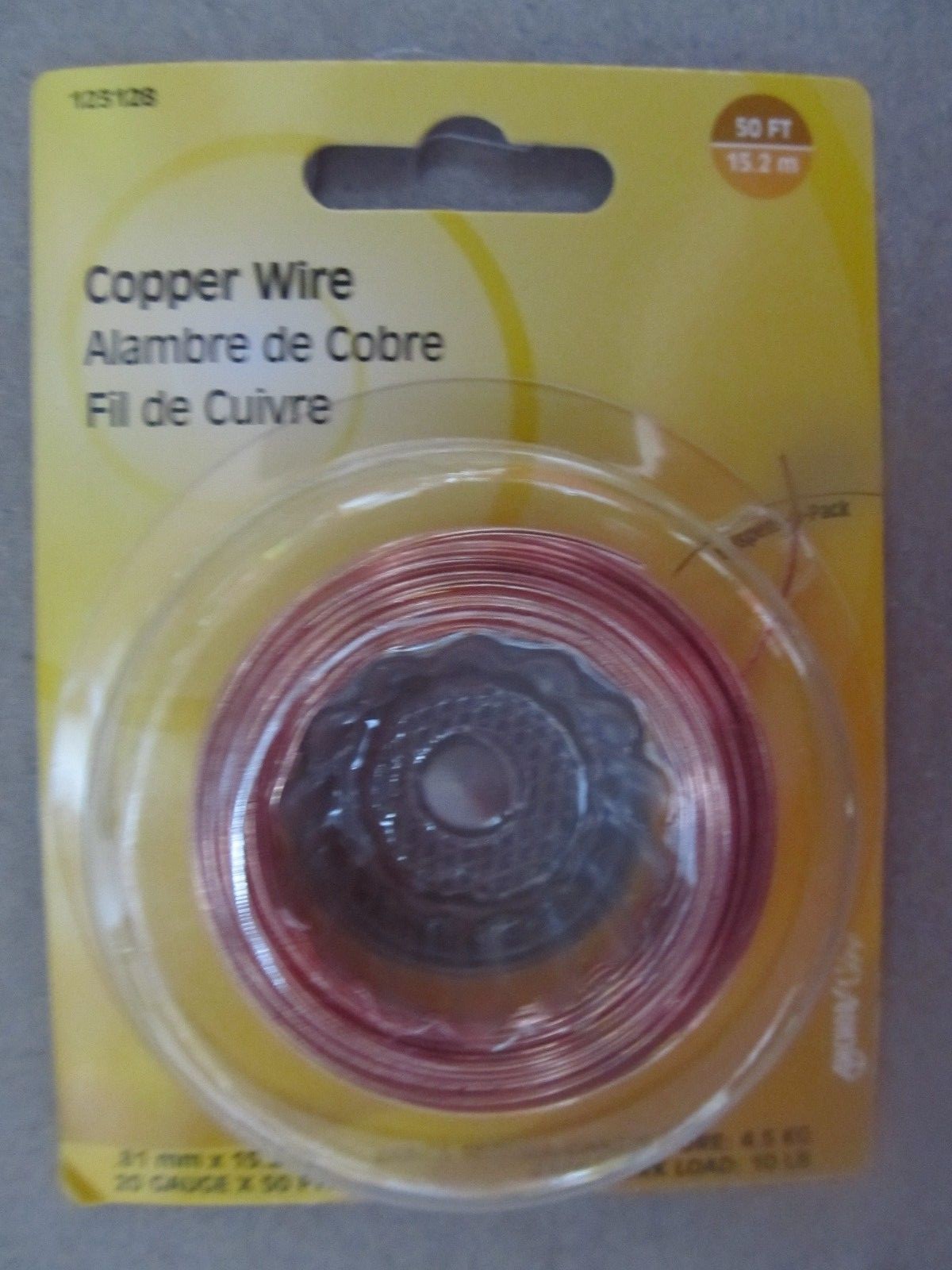 Copper Wire 20 Gauge 50′ Hillman # 123128. Spool of 50′ NEW