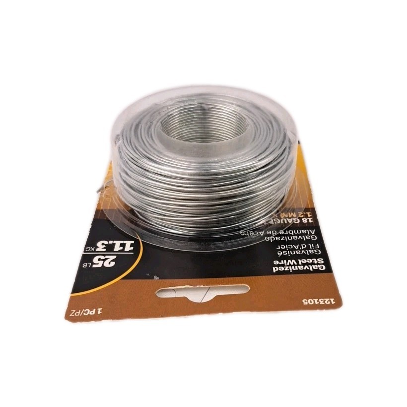 Hillman Galvanized Steel Wire Alligator Clip Test Lead Ground Cable Electrical