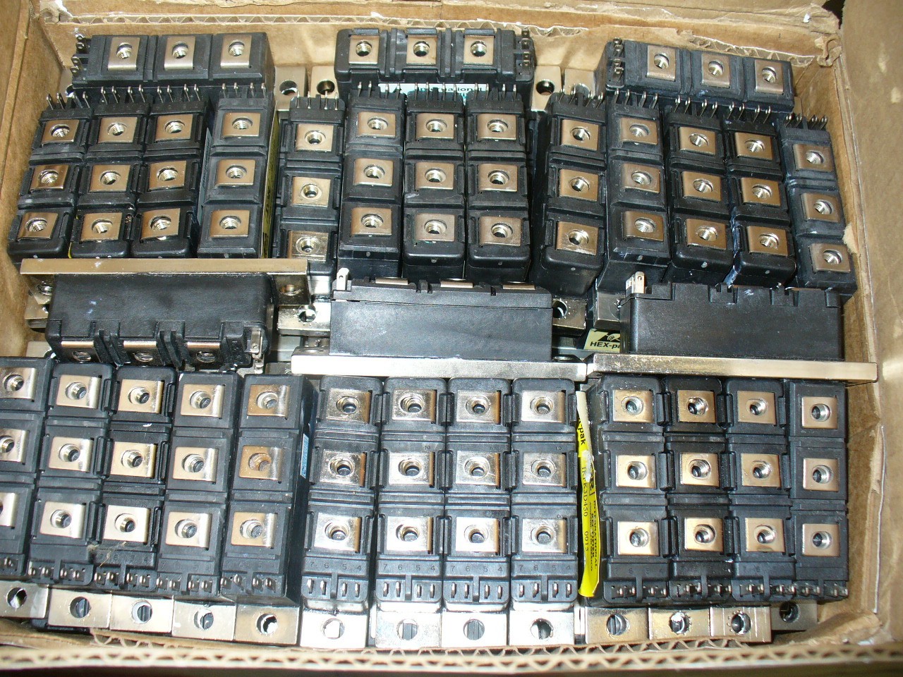 40 LBS Scrap Transistors for Reclaim Copper Recovery, busbar, ~26 lbs copper bar