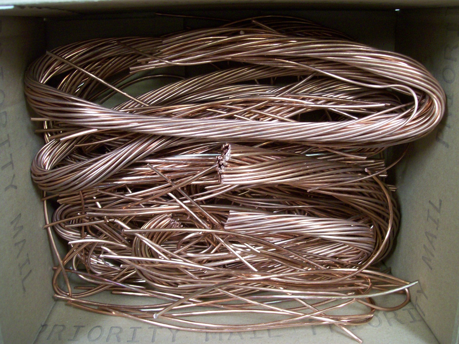 20 Lbs 20lbs Scrap #1 Bright Stripped Bare Copper Wire Metal Craft Melt Material