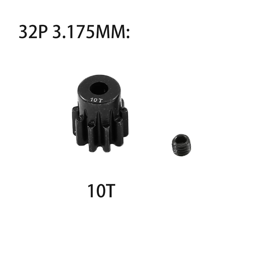 Metal Steel 3.175mm Shaft 32P Pinion Gear Set 10T 11T 12T 13T 14T Compatible wit