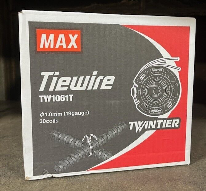 MAX TW1061T 19Ga Tie Wire for RB441T RB611T Twintier – Case of 30