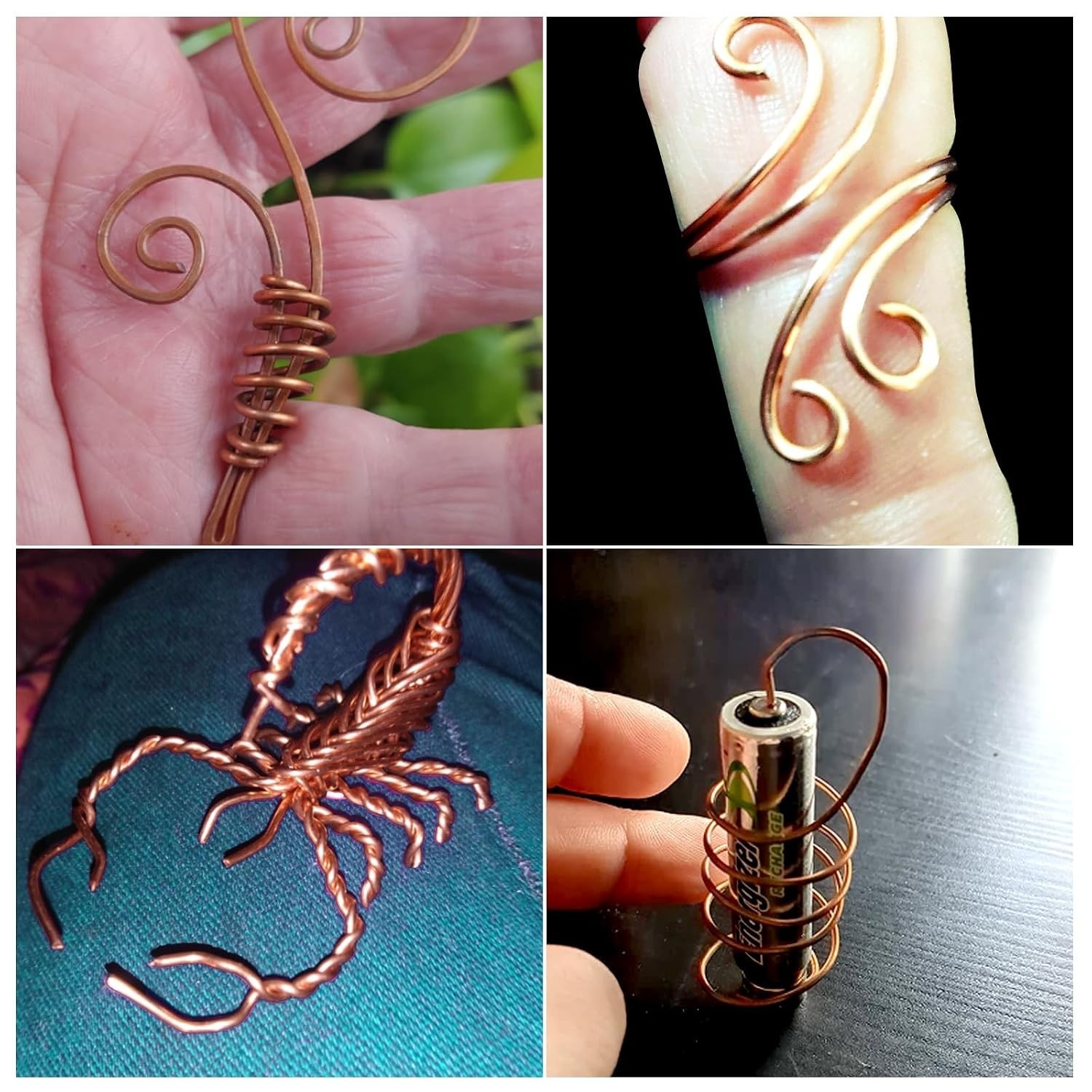 6.5 Ft Malleable 8 Gauge Bare Copper Wire for Art, Gardening & Science Projects