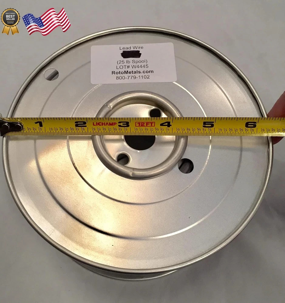 25 Pound Lead Wire Spool – 1/2 inch Diameter (12.7 mm) FREE SHIPPING