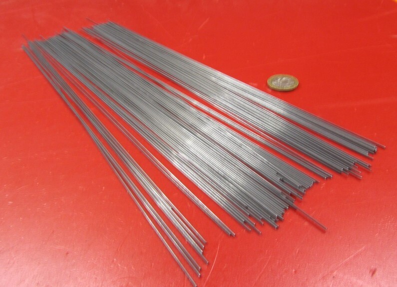 C1080 Carbon Steel Music Wire, Phosphate Coated, .039″ Dia x 1 FT Length, 100 pc