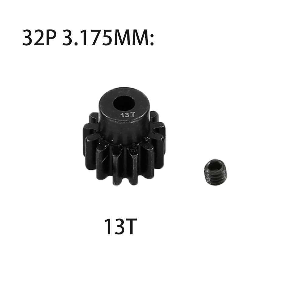 Metal Steel 3.175mm Shaft 32P Pinion Gear Set 10T 11T 12T 13T 14T Compatible wit