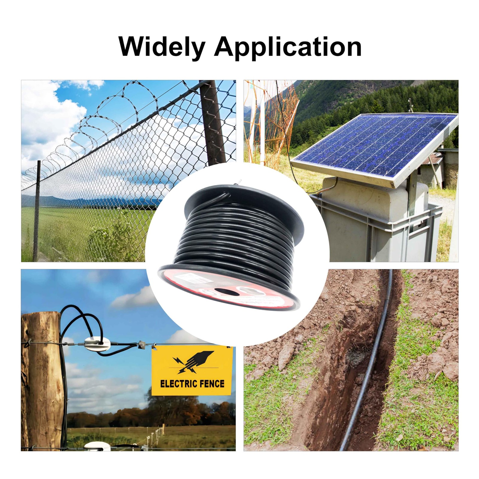 Ritefence Electric Fence Double Insulated Underground Hard Cable 328Ft