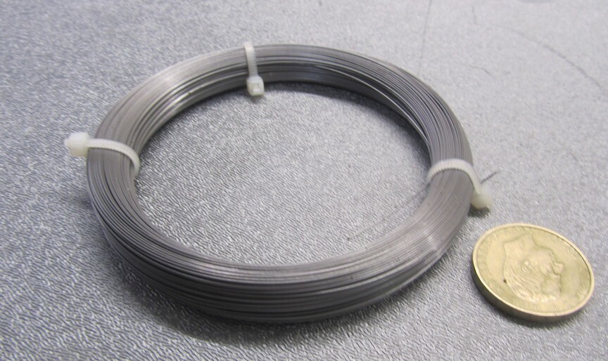 C1080 Carbon Steel Music Wire, Phosphate Coated, .018″ Dia. x 1/4 lb Coil