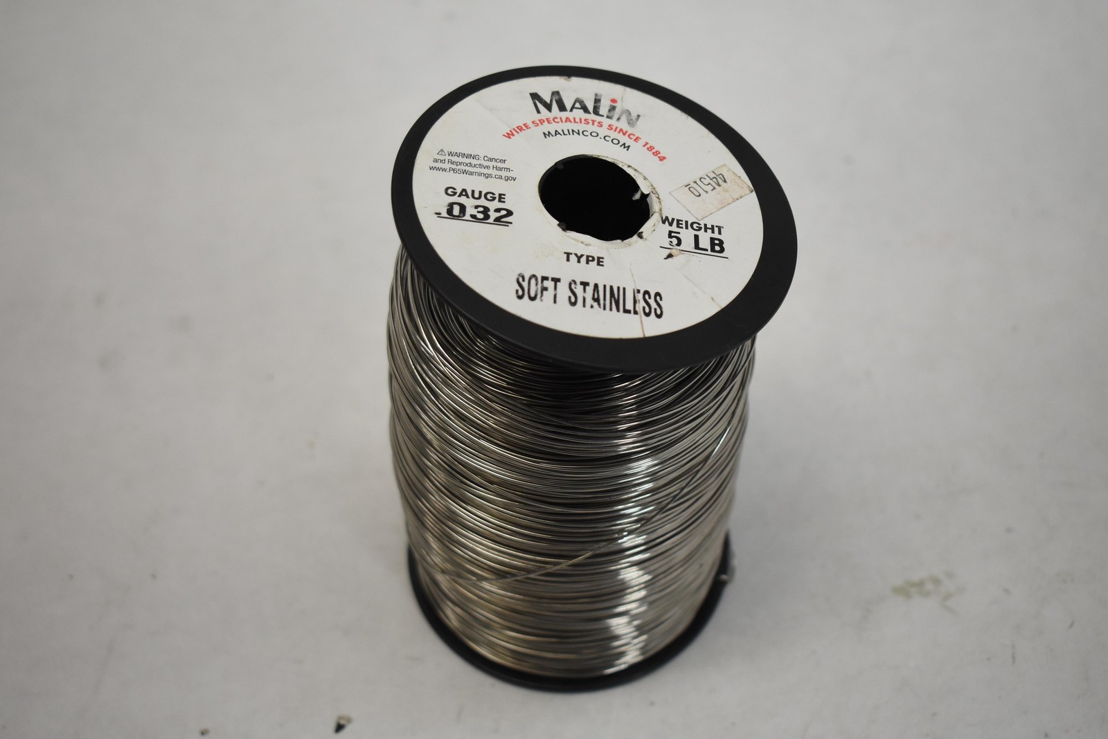 Malin Soft Stainless Wire .032 Gauge 5 LB Spool Stainless Steel USA Craft DIY