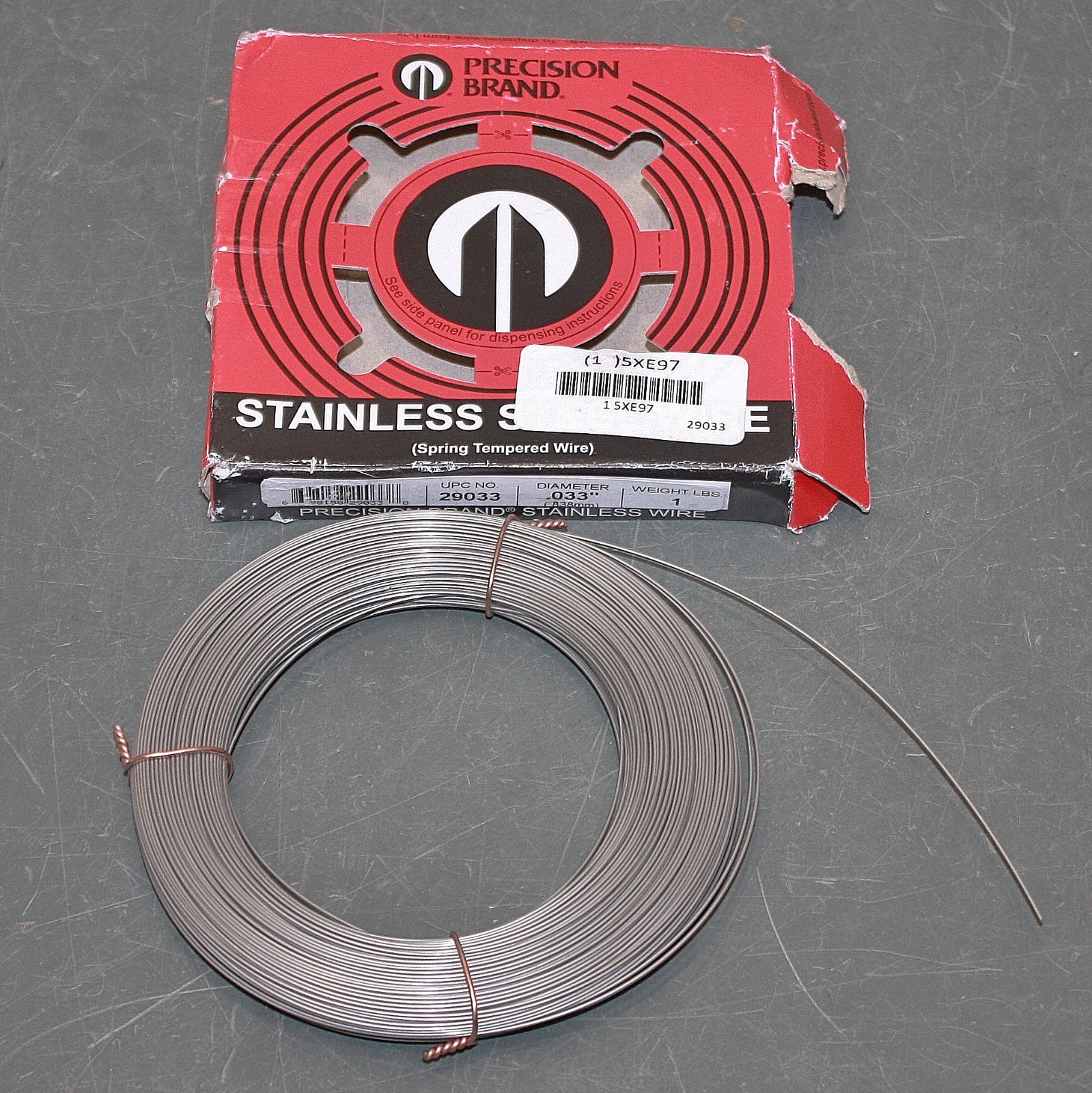 (3) Precision 302 Stainless Steel Wire 29033, 14 ga x 344ft, Tempered