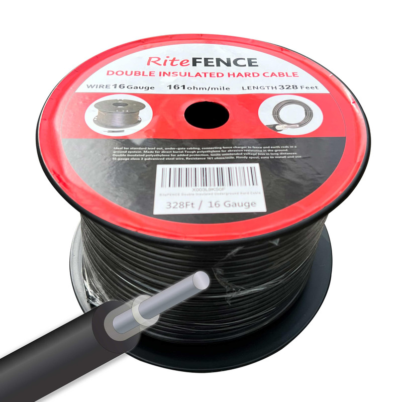 Ritefence Electric Fence Double Insulated Underground Hard Cable 328Ft