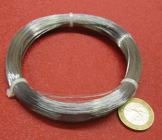 C1080 Carbon Steel Music Wire, Phosphate Coated, .006″ Dia. x 1/4 lb Coil
