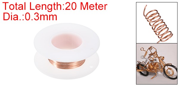 Soft Copper Wire (28 Gauge, 164 FT), 99.9% Pure Bare Copper Wire for Crafts