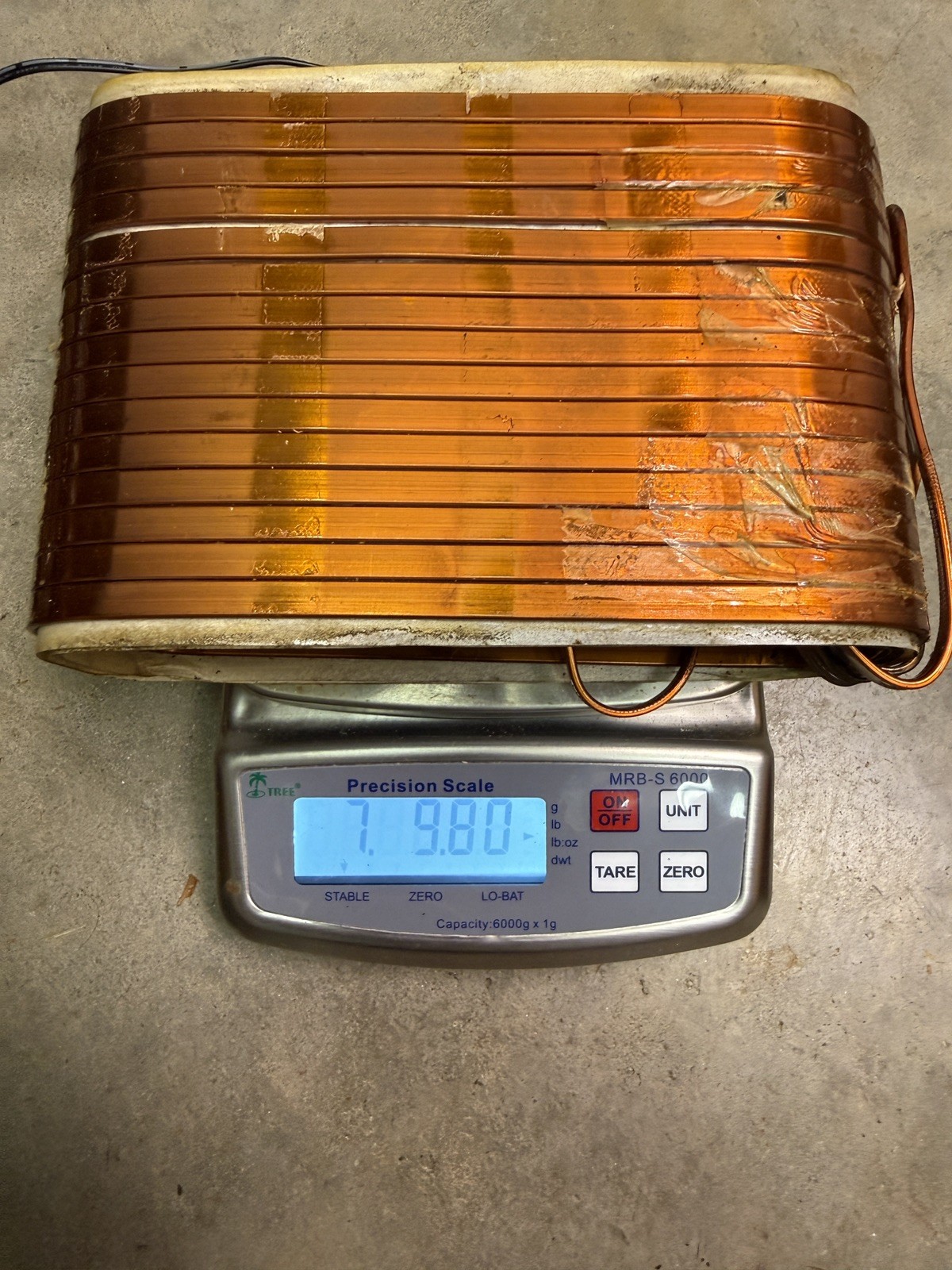 7.5LB + Industrial Copper Transformer Winding Square 6×2 mm Scrap