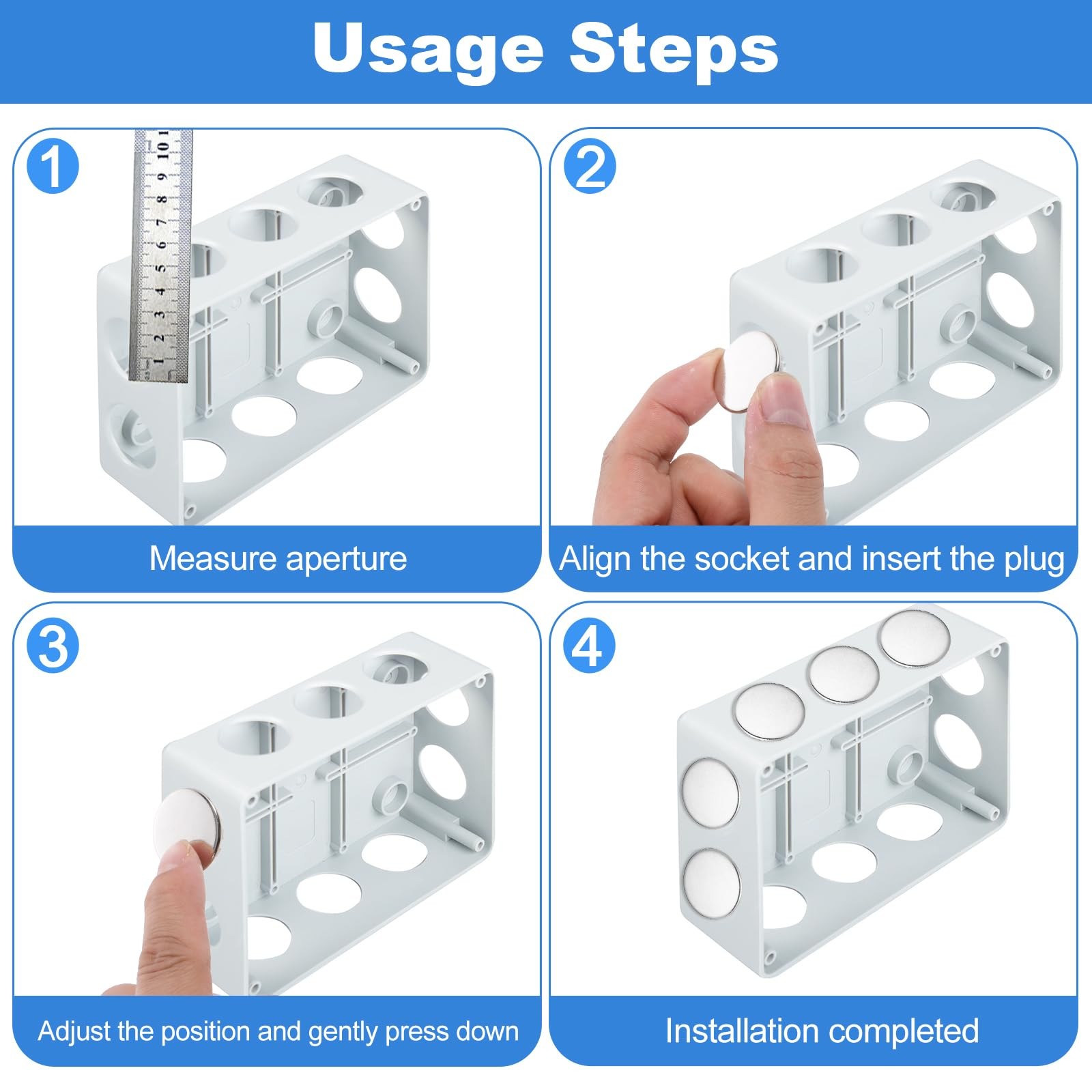 12 PCS Electrical Box Knockout Plugs, 1/2 Inch Round Stainless Steel Electrical