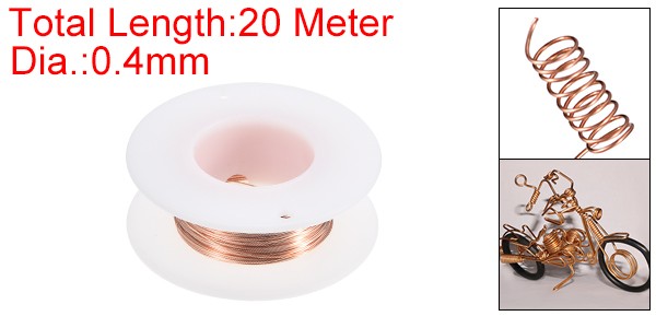 Soft Copper Wire (26 Gauge, 65.6 FT), 99.9% Pure Bare Copper Wire for Crafts