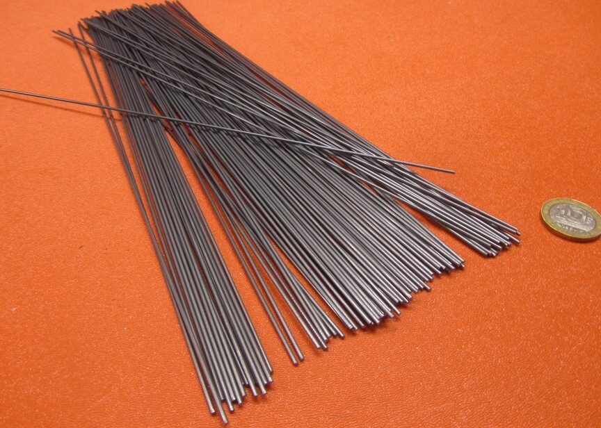 C1080 Carbon Steel Music Wire, Phosphate Coated, .055″ Dia x 1 FT Length, 100 pc