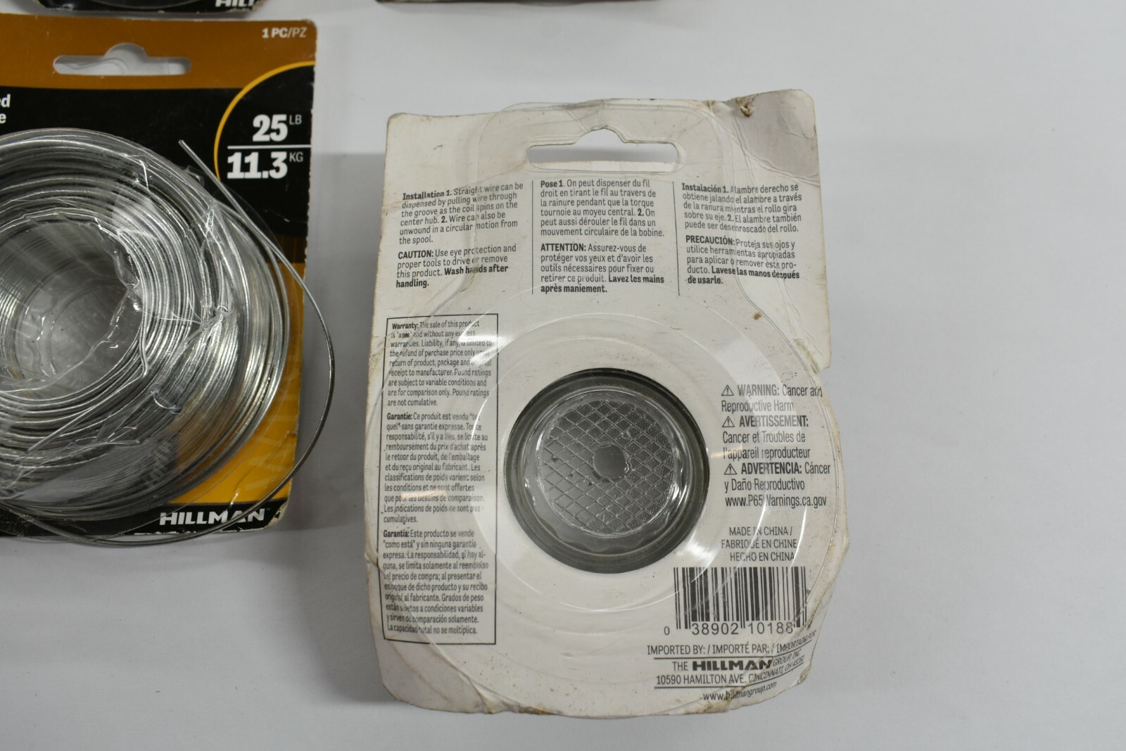 Lot Of 11 Hillman 123105 Steel Galvanized Finish Wire Spool Dispenser 11.3Kg