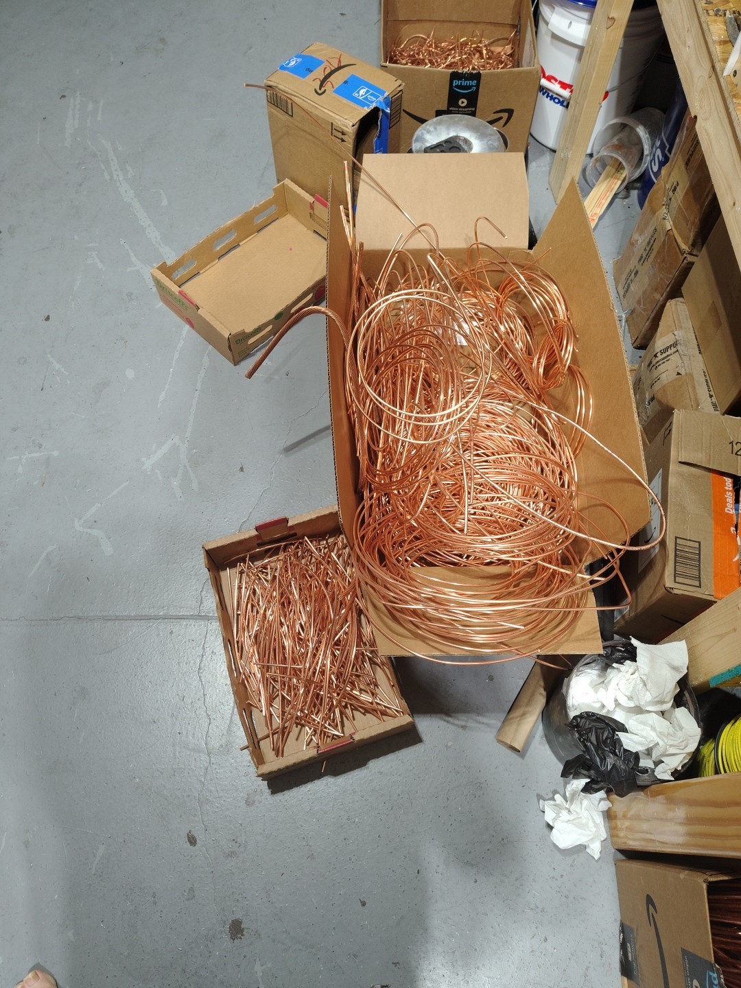 30 lbs Bare Bright Clean Copper Scrap Metal. 4 Or 6 Gauge, 6″-12″