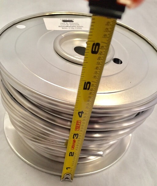 25 Pound Lead Wire Spool – 3/8 inch Diameter (9.53 mm)