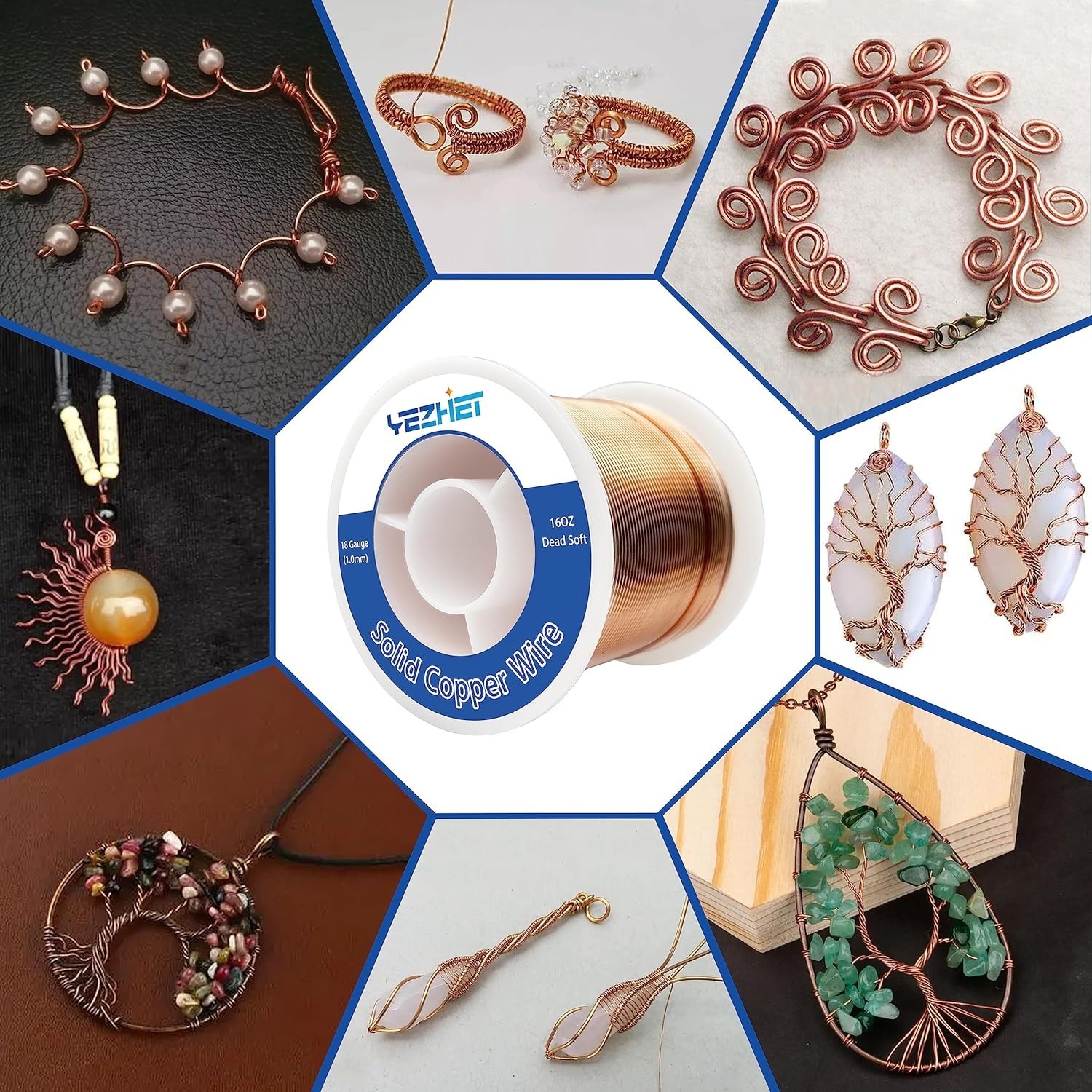 213Ft 18 Gauge Solid Bare Copper Wire Spool – Perfect for Crafts & Jewelry