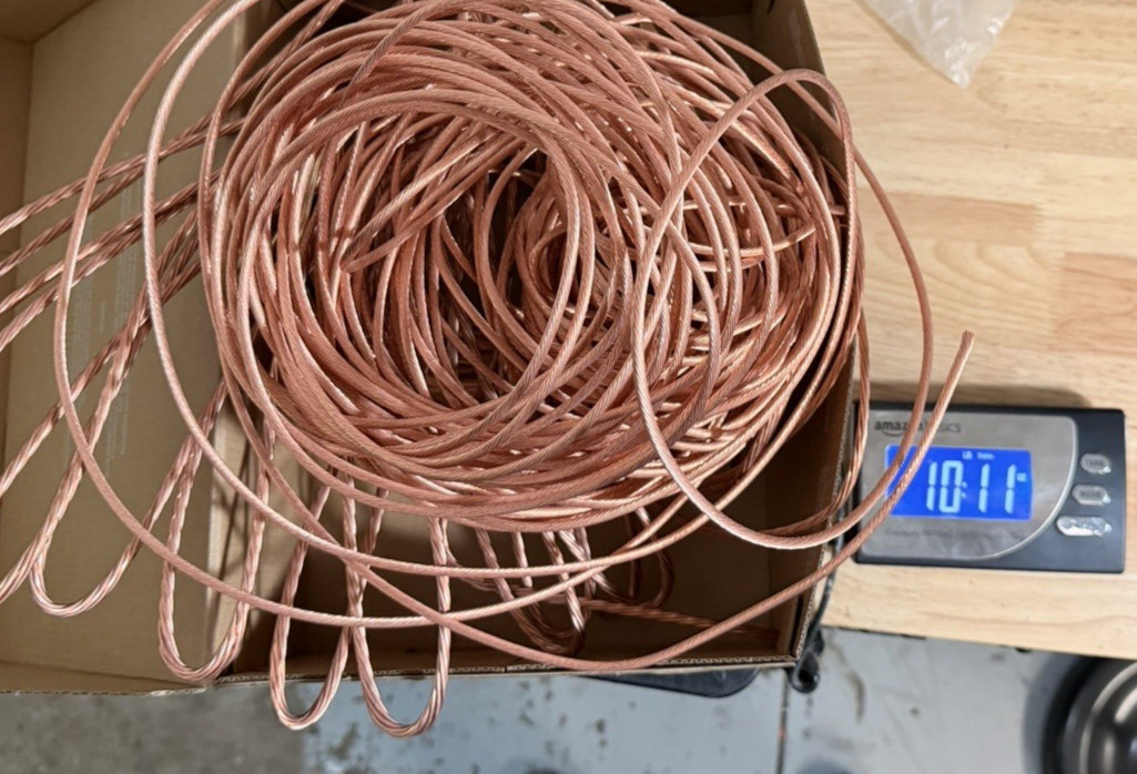 Bare Copper Wire Scrap Coil, 0.1 in Diameter, 10 lb, MPN Does Not Apply