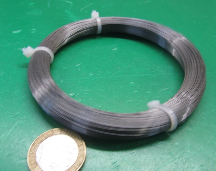 C1080 Carbon Steel Music Wire, Phosphate Coated, .016″ Dia. x 1/4 lb Coil