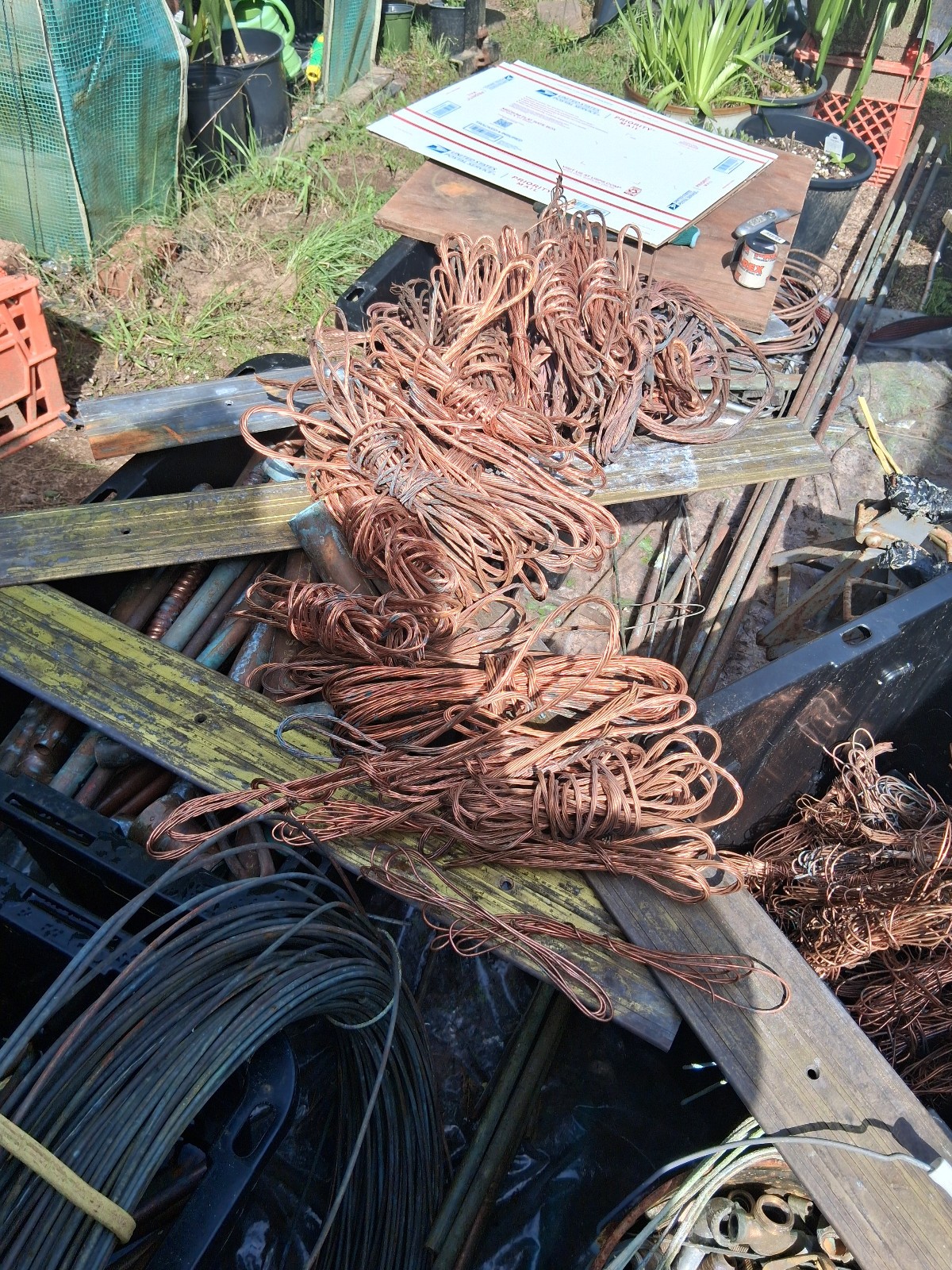 11 lbs Scrap Bare #1 Red Copper solid core wire metal melt crafts