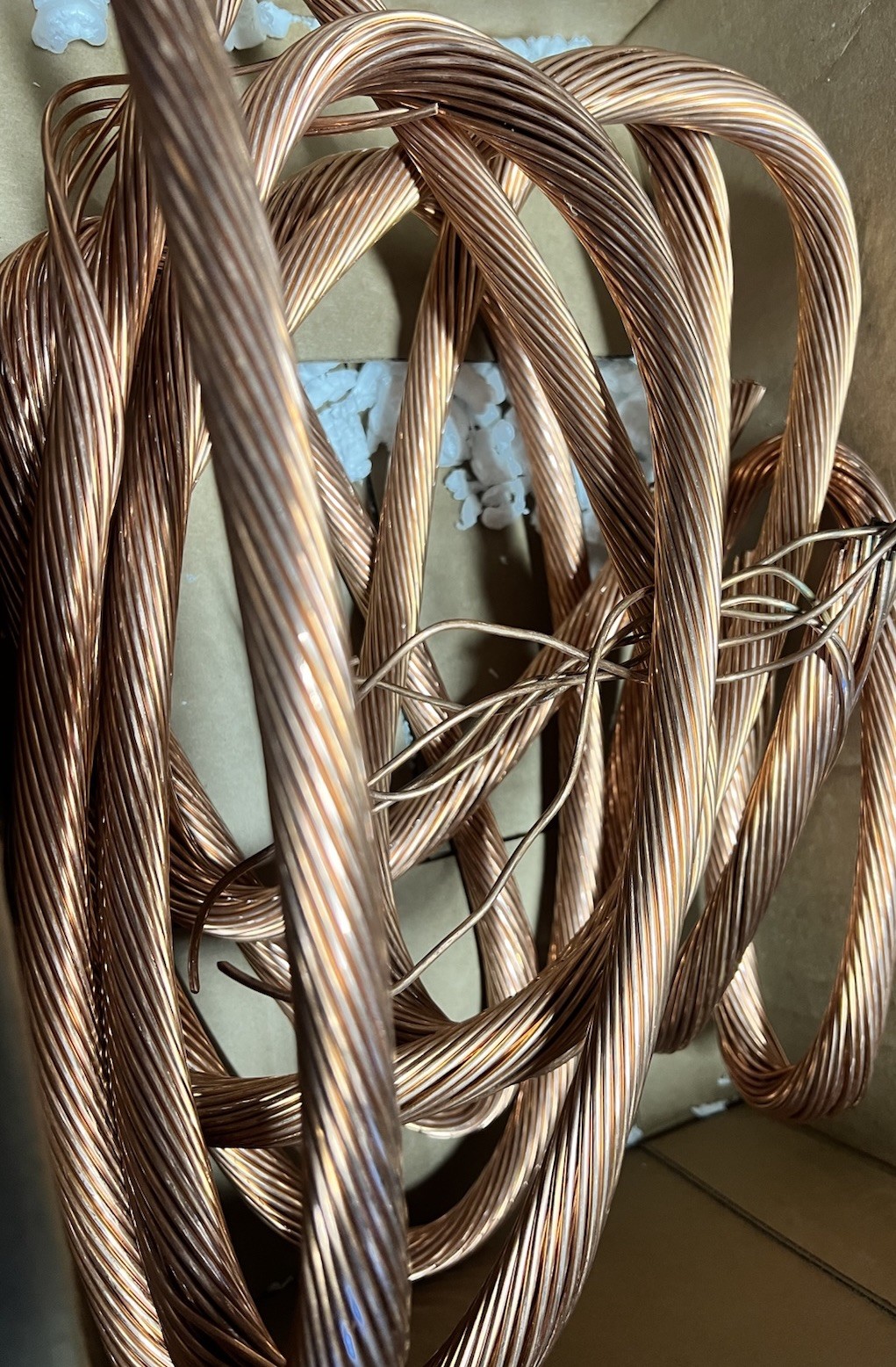 Lot of 20 Pounds of Copper Wire For Scrap Metal – Insulation Removed & Cleaned