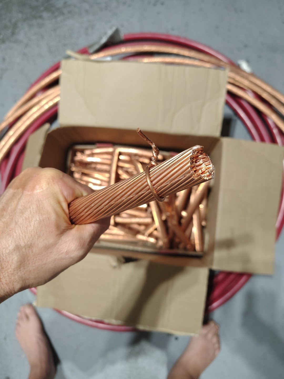 20 lbs Bare Bright Clean Copper Scrap Metal. Perfect For A Kiln. 3/4″ Wire