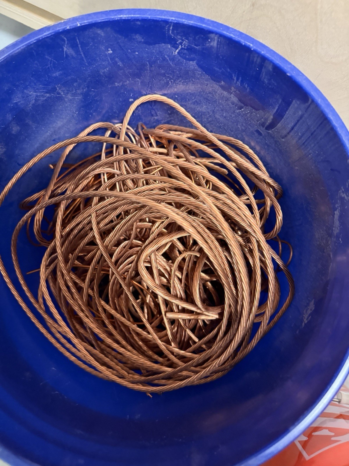 Bare Copper Wire Scrap Coil, 0.1 in Diameter, 10 lb, MPN Does Not Apply