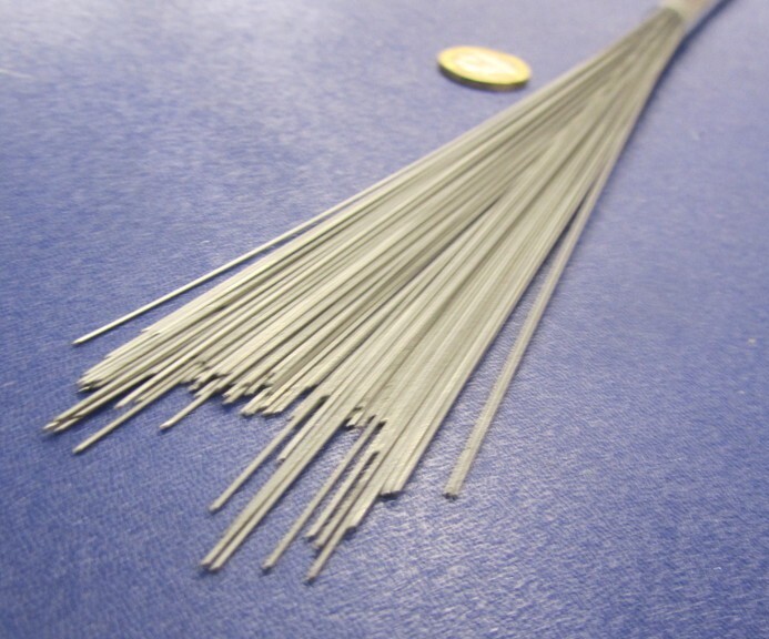 C1080 Carbon Steel Music Wire, Phosphate Coated, .026″ Dia x 1 FT Length, 100 pc