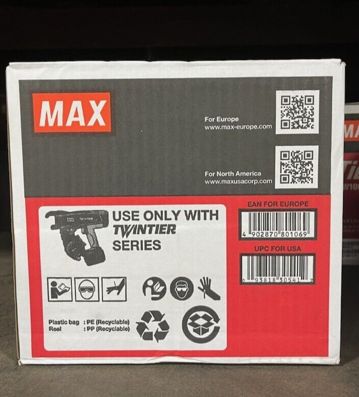MAX TW1061T 19Ga Tie Wire for RB441T RB611T Twintier – Case of 30
