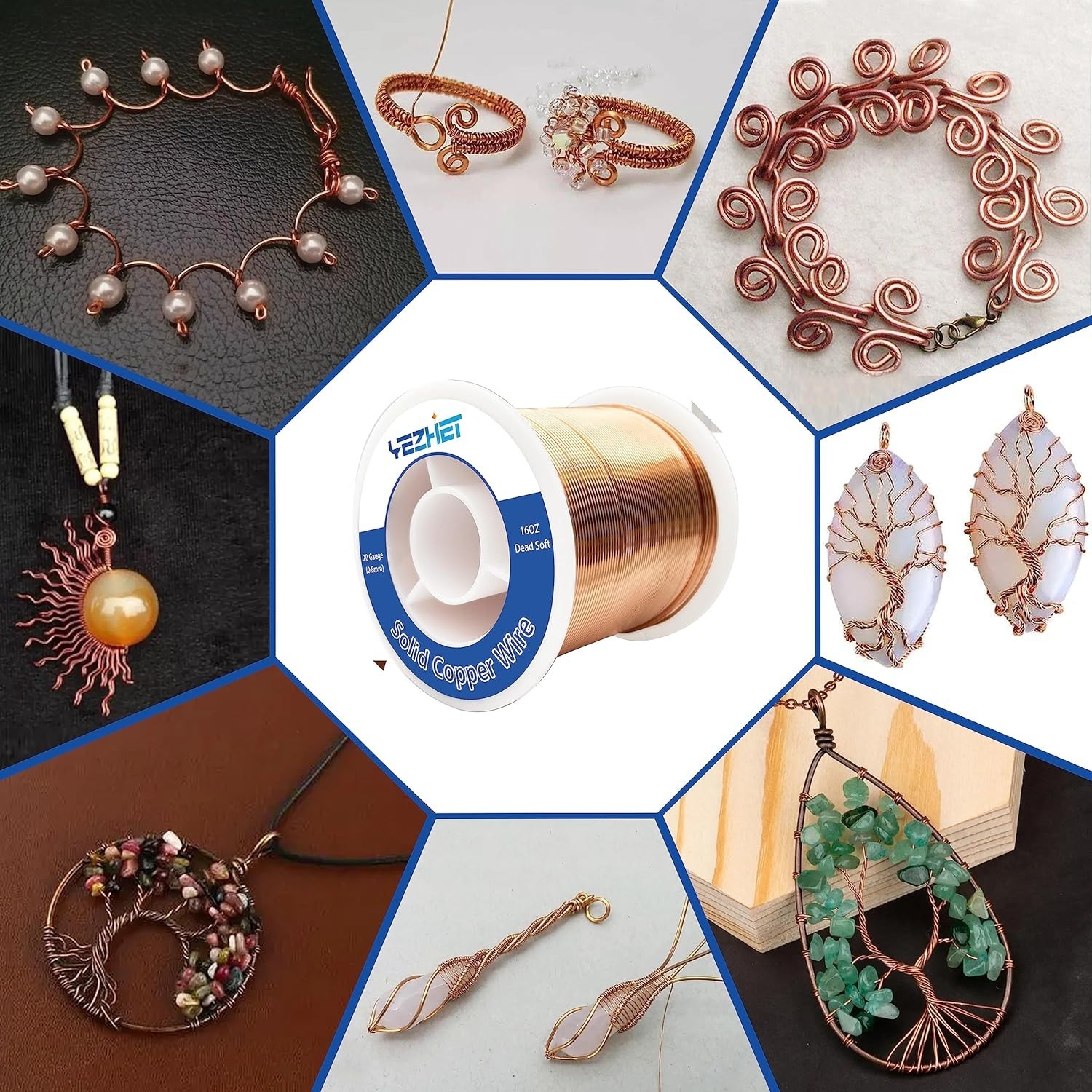 99.9% Solid Bare Copper Wire(20 Gauge, 330Ft), Dead Soft, 1 Pound Spool