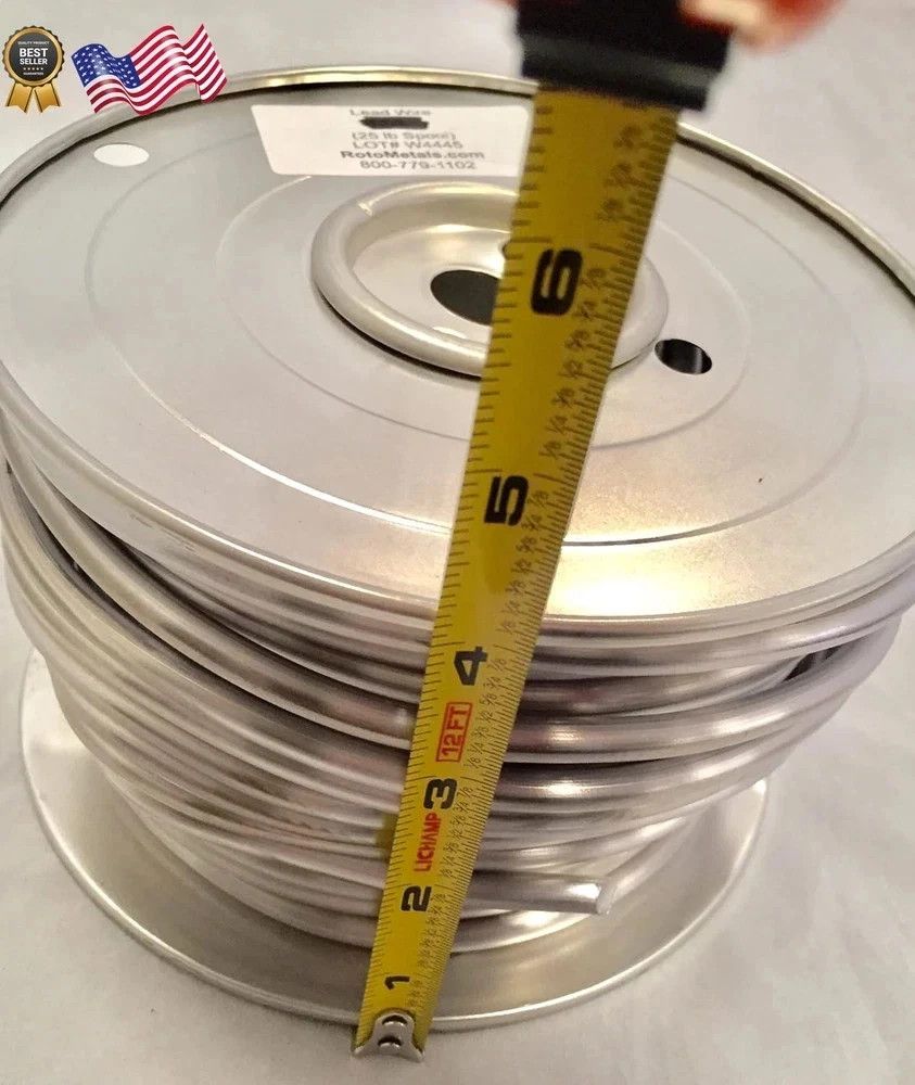 25 Pound Lead Wire Spool – 1/2 inch Diameter (12.7 mm) FREE SHIPPING