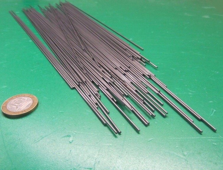 C1080 Carbon Steel Music Wire, Phosphate Coated, .051″ Dia x 1 FT Length, 100 pc
