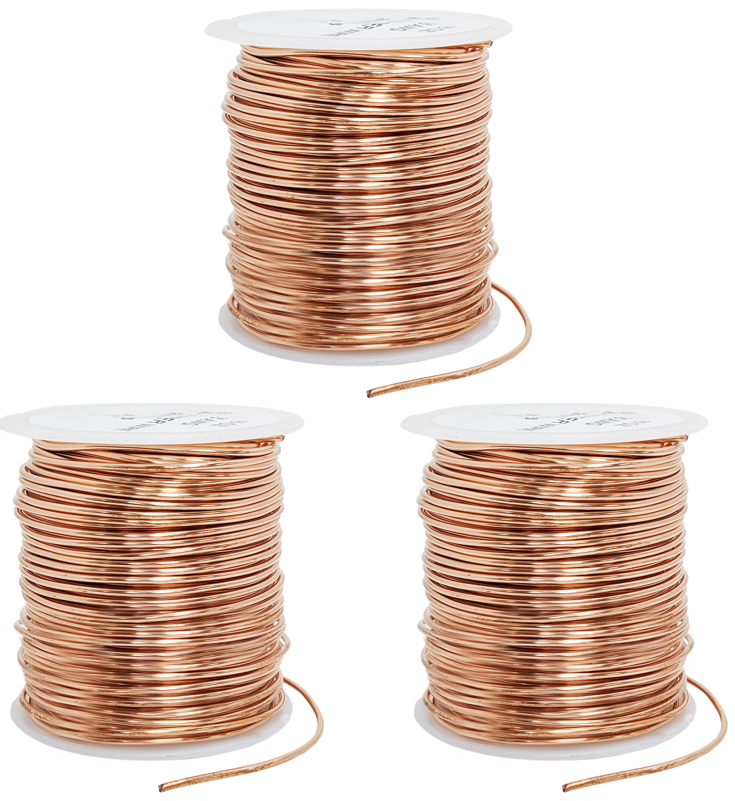 3 Pack 1 Pound 16 Gauge Bare Copper Wire, 126 Feet per Spool, Soft and Non-In…