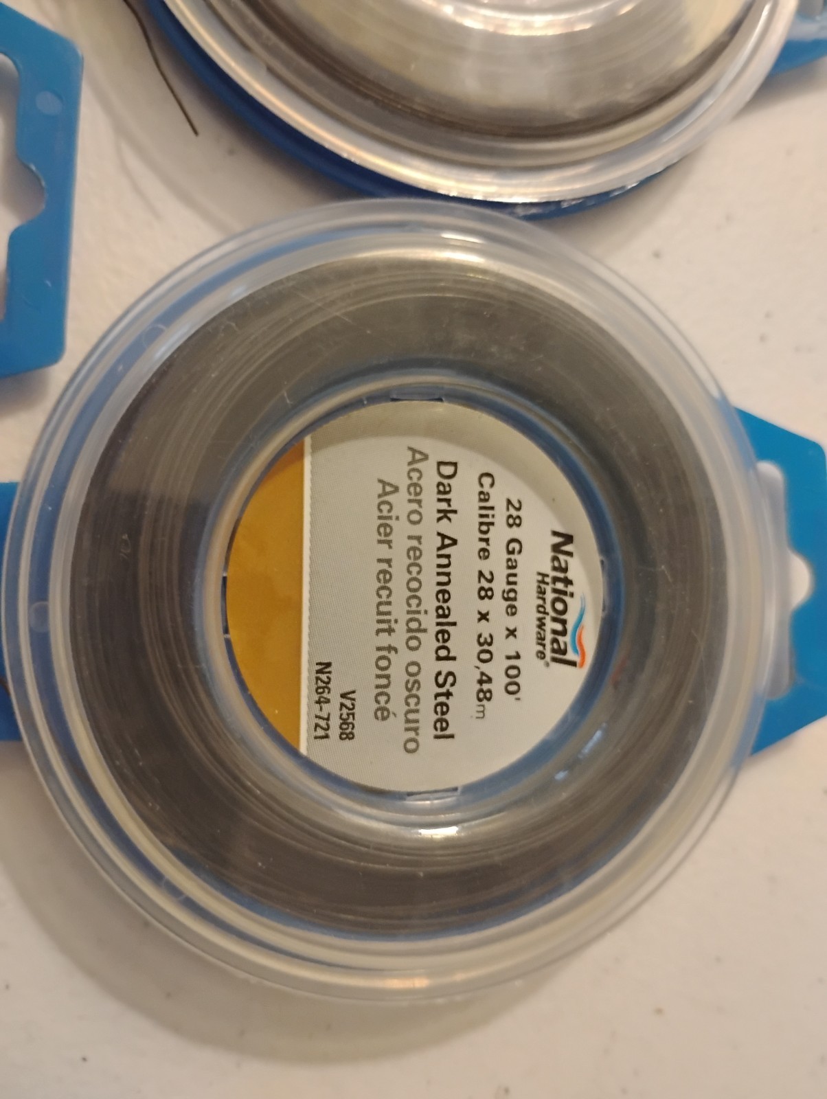Lot of 3 National N264-721 V2568 Annealed Steel Wire, 28 Gauge. 100′ X 2 . New.