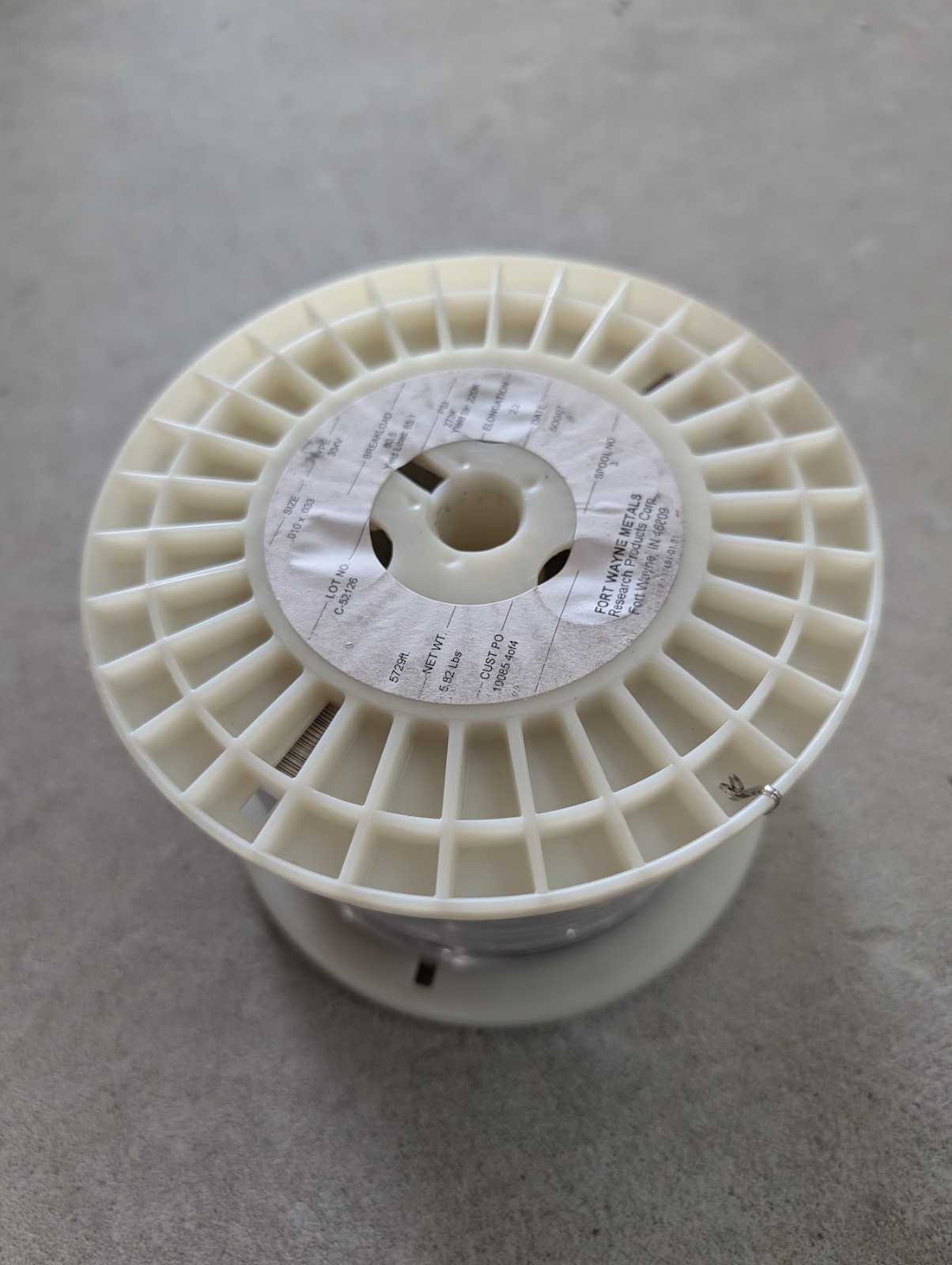 Fort Wayne Metals 304V Stainless Flat Wire 0.010″x0.033″ 5.8lb 5729ft Spool