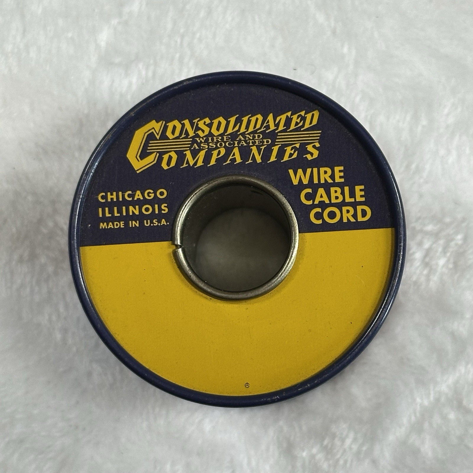 Vintage Copper Wire Spool Consolidated Wire Chicago USA Craft Jewelry