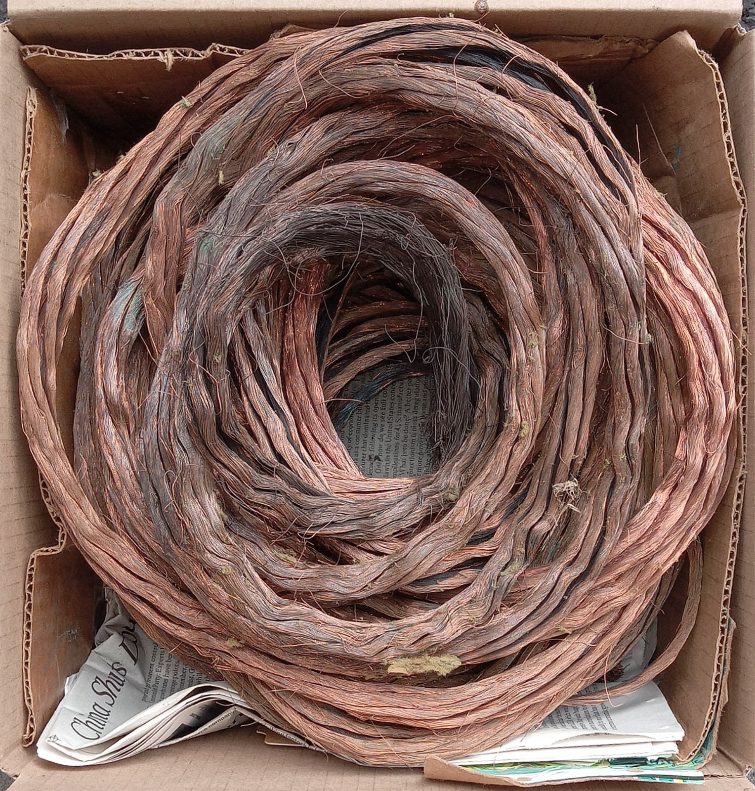 39 Lb. Bare Copper Scrap Wire Welding Lead Cable