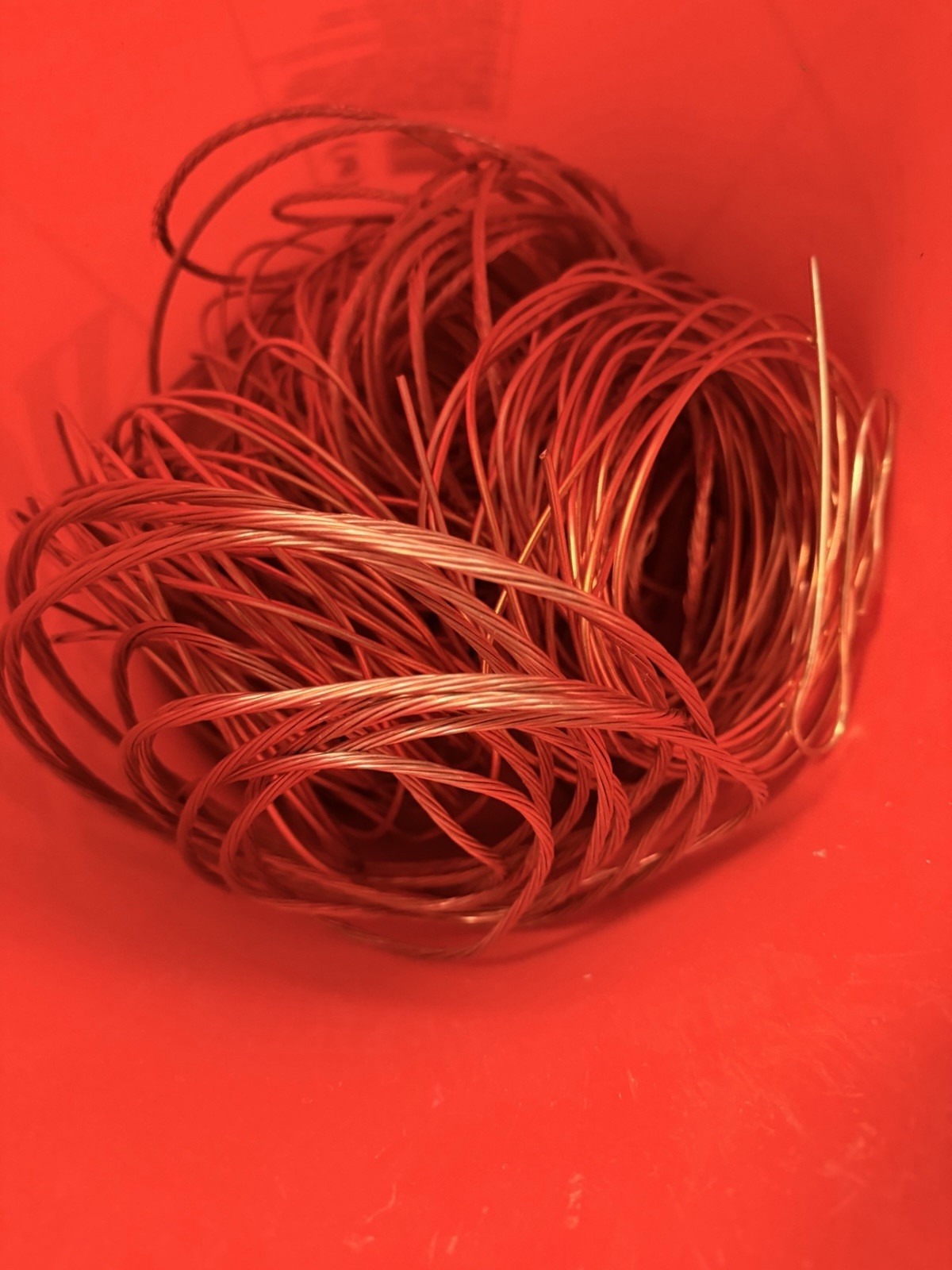 Bare Copper Wire Scrap Coil, 0.1 in Diameter, 10 lb, MPN Does Not Apply