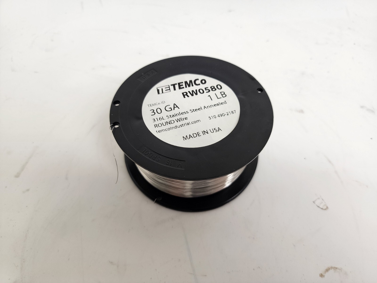 TEMCo Stainless Steel Wire SS 316L – 30 Gauge 1 lb Non-Resistance AWG ga