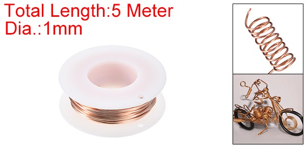 Soft Copper Wire 18 Gauge 16.4FT Pure Bare Copper Wire for Crafts