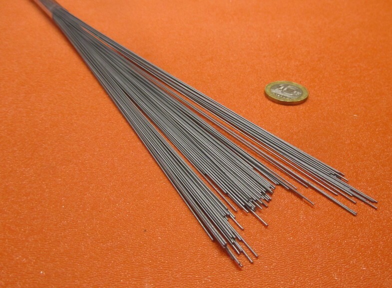C1080 Carbon Steel Music Wire, Phosphate Coated, .026″ Dia x 1 FT Length, 100 pc