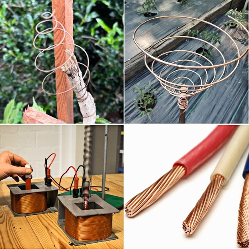 6.5 Ft Malleable 8 Gauge Bare Copper Wire for Art, Gardening & Science Projects