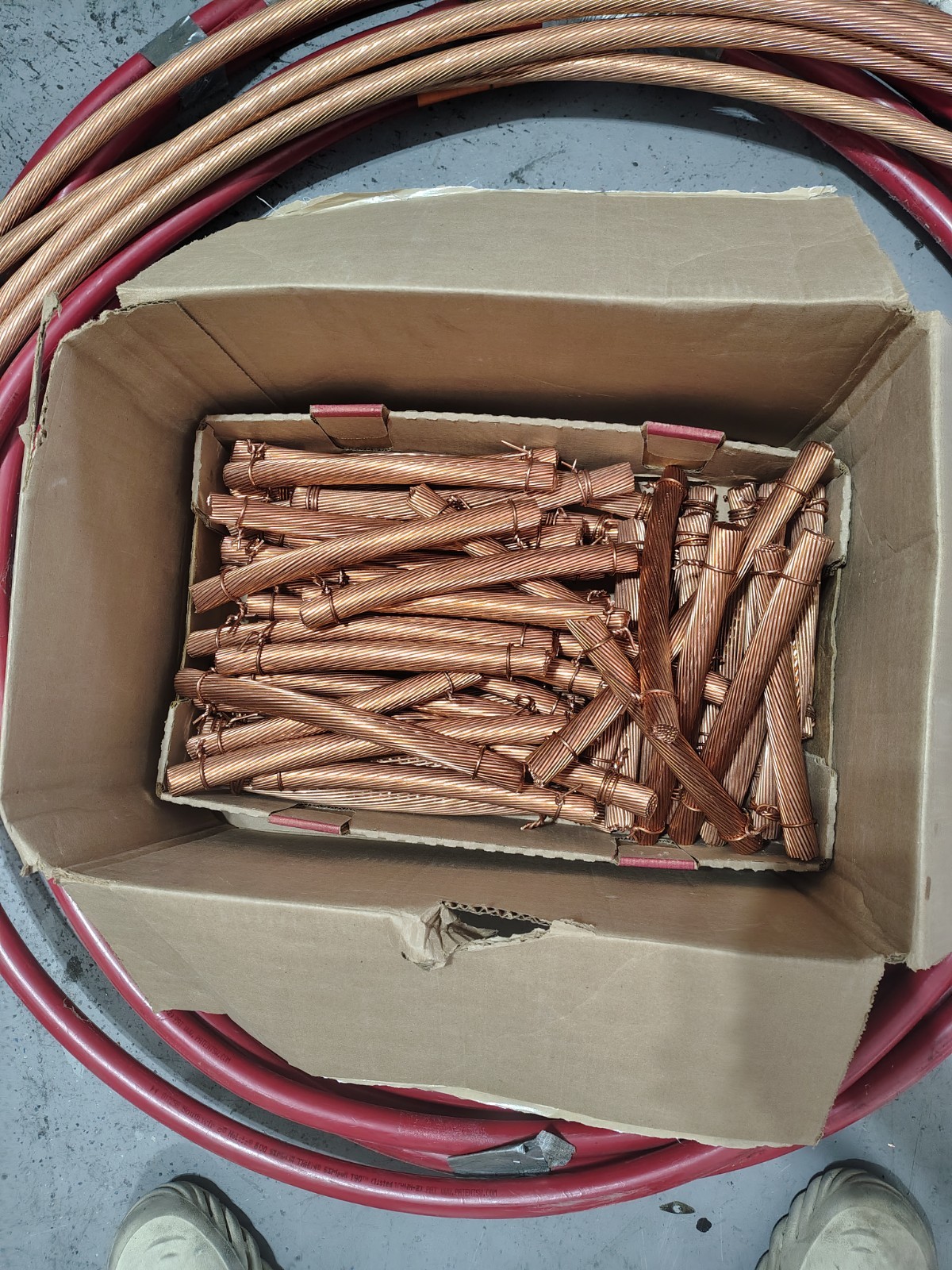 20 lbs Bare Bright Clean Copper Scrap Metal. Perfect For A Kiln. 3/4″ Wire