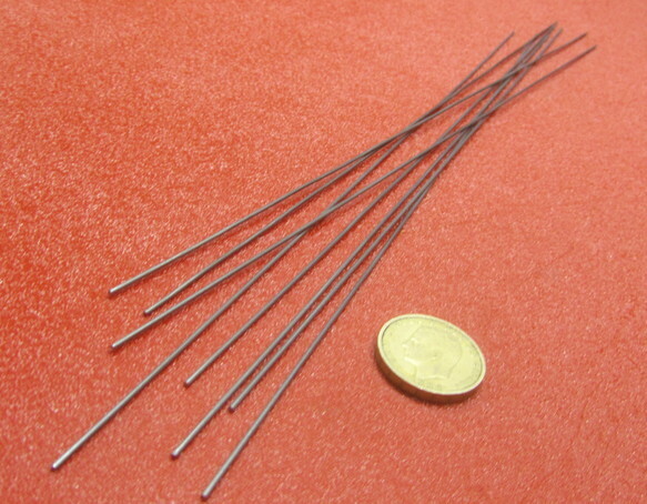 C1080 Carbon Steel Music Wire, Phosphate Coated, .047″ Dia x 1 FT Length, 100 pc