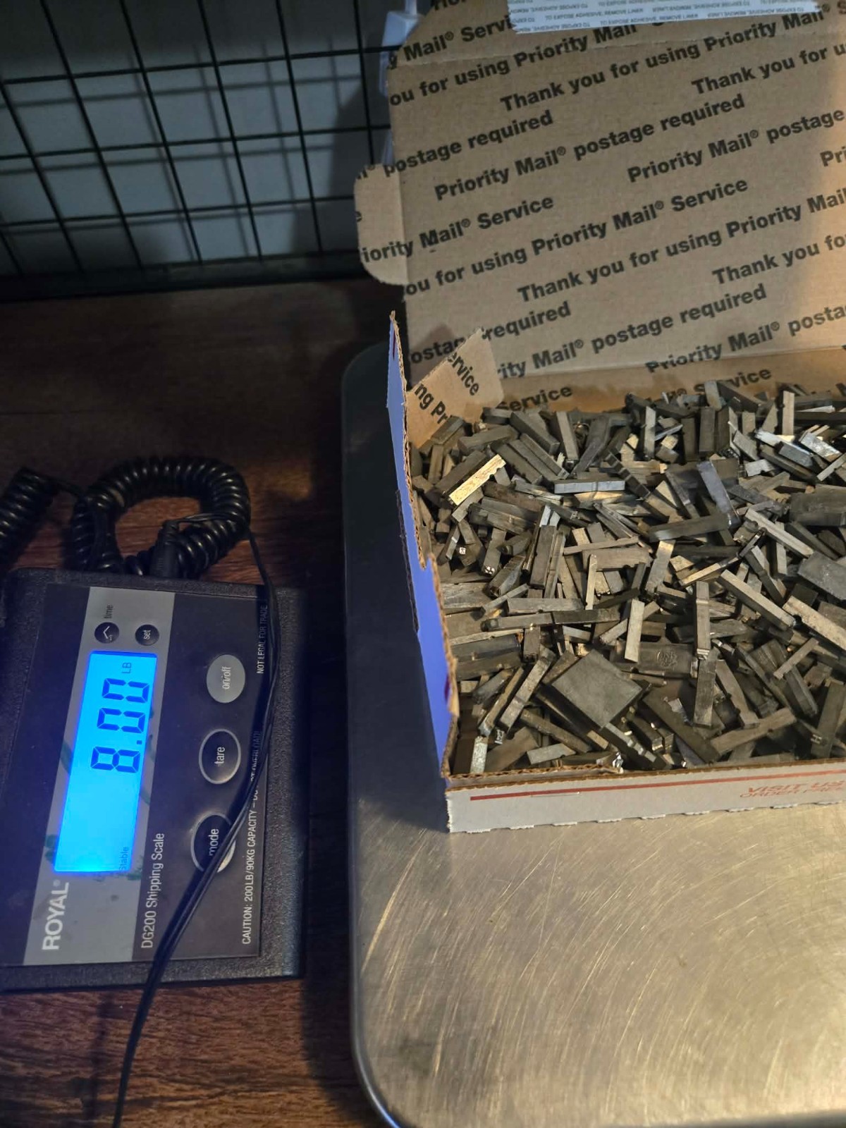 8lb lot – Scrap Letterpress Lead