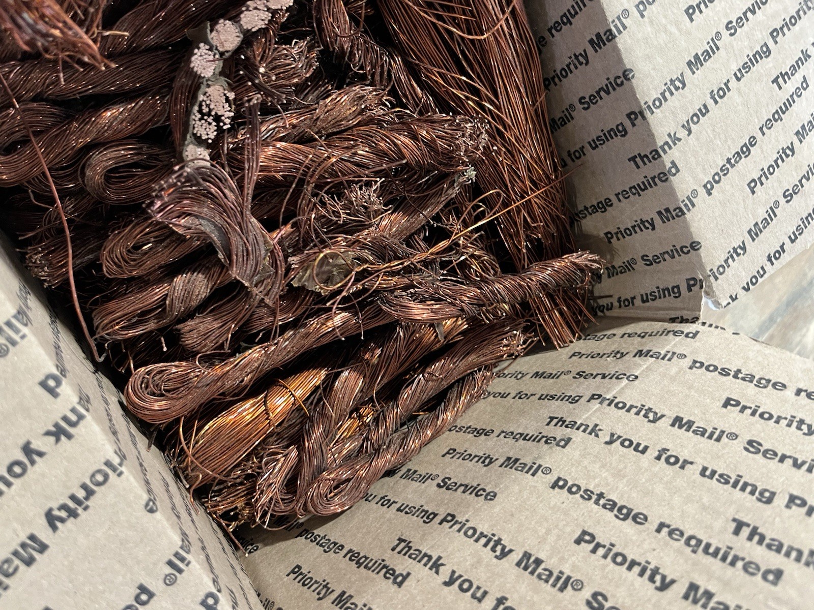 17 Lbs 17 Pounds Scrap Bright Stripped Bare Copper Wire Metal Craft Melt Recycle